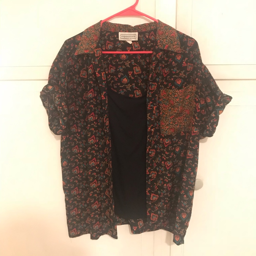 Vintage funky button-up shirt